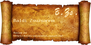 Baldi Zsuzsanna névjegykártya